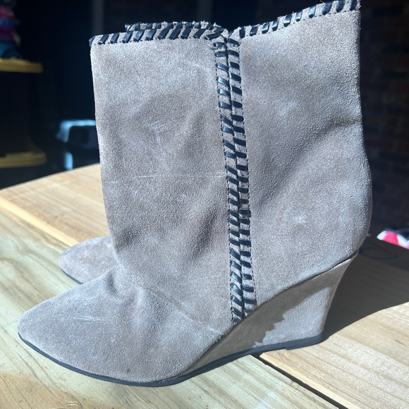 Charles By Charles David Tan Suede Wedges - Picture 1 of 3